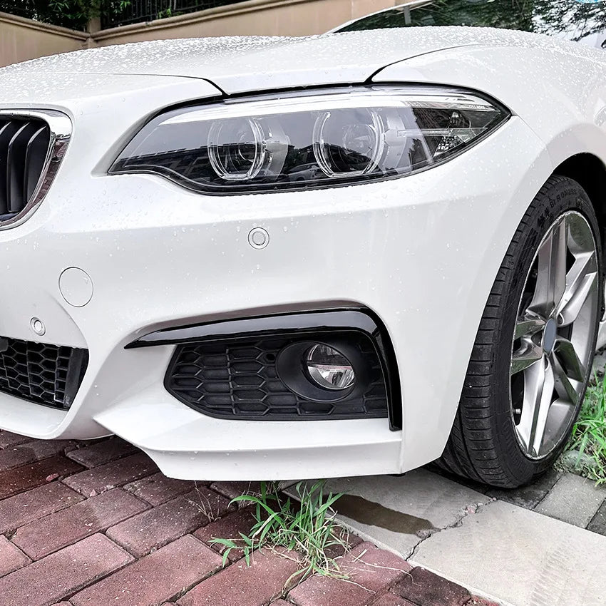 Front Bumper Side Canards Decoration Fog Lamp Splitter Cover for BMW 2 Series F22 F23 M Sport 2015-2019 Car Styling