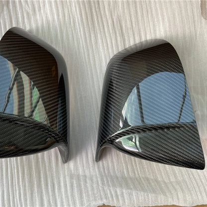 Prepreg Carbon Fiber Wing Side Door Mirror Housing Cover Caps Overlay Sticker Shell 1 Pair for Tesla Model Y Model 3