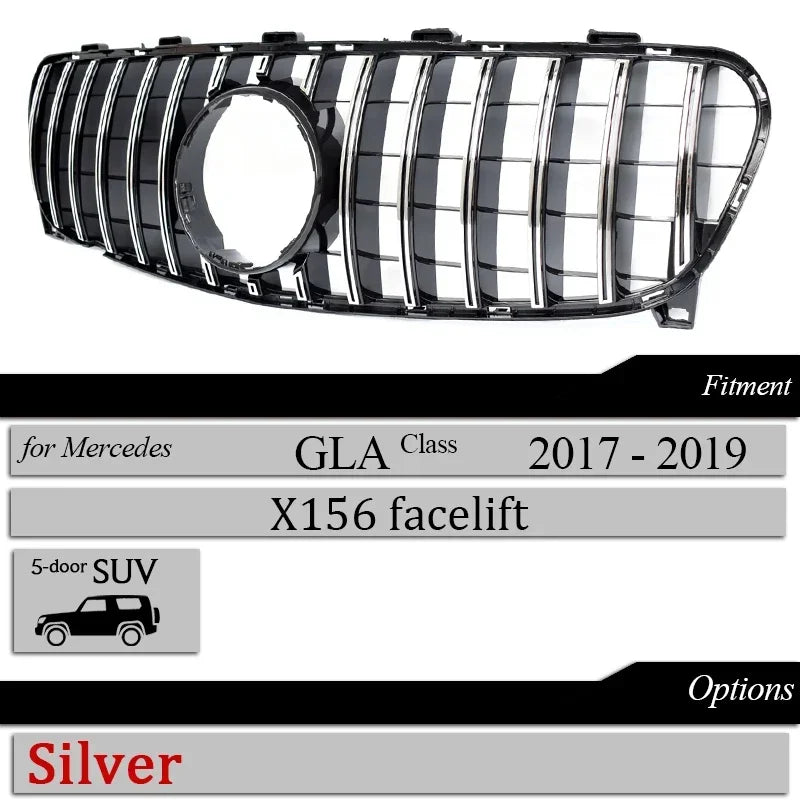 Front Bumper Racing Grill Hood Grille for Mercedes Benz 2014-2019 GLA Class X156 (facelifted) GLA 180 GLA 200 GLA 250 GT Grills