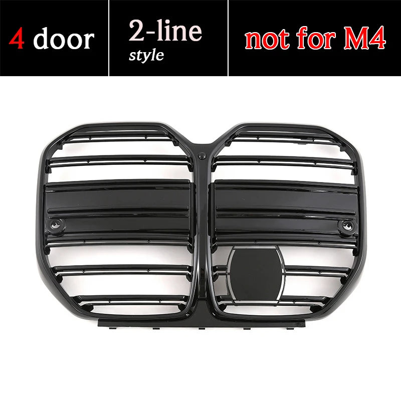 Black Front Bumper Grille for BMW 4 Series M4 2020 - 2025 2 Door G22 G82 Coupe G23 G83 Convertible i4 4 Door G26 Gran Coupe