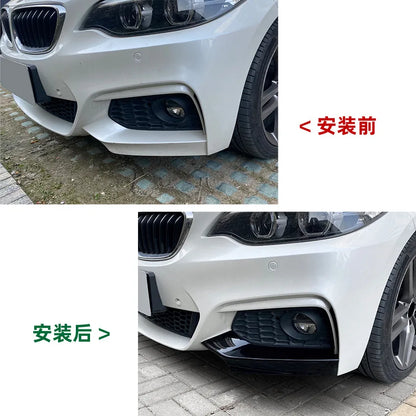 2 PCS Front Bumper Canard Splitter Diffuser Side Spoiler Cover for BMW 2 Series F22 F23 M Sport 2015-2019 MP Car Accessories