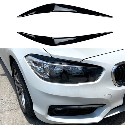 2pcs ABS Evil Headlight Eyebrows Eyelid Angle Eye For BMW 1 Series  F20 Facelift 118i 120i 2015-2019 Car Front Eyelids Stickers