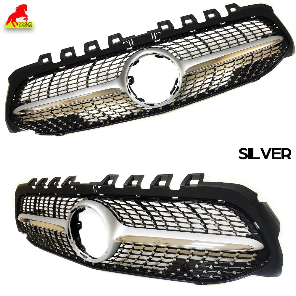 Car Front Bumper Racing Grille Diamond Grill for Mercedes Benz A-Class Hatchback W177 Sedan V177 2019-2025 A 200 A 250 A 35 AMG