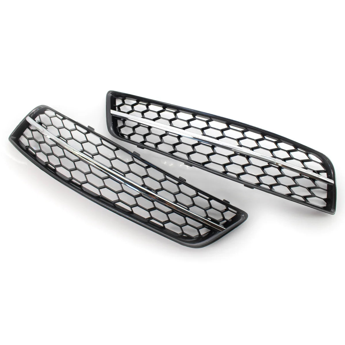 2 Pcs Honeycomb Mesh Front Fog Light Grill Trim Frame Fog Lamp Grille Cover for Audi A3 2009-2013 ABS Plastic Car Accessories