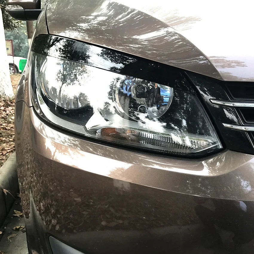 Glossy Black Car Headlight Lamp Eyebrow Eyelid Trim Cover For VW Volkswagen Touran 2011-2015 Stickers Accessories Car Styling