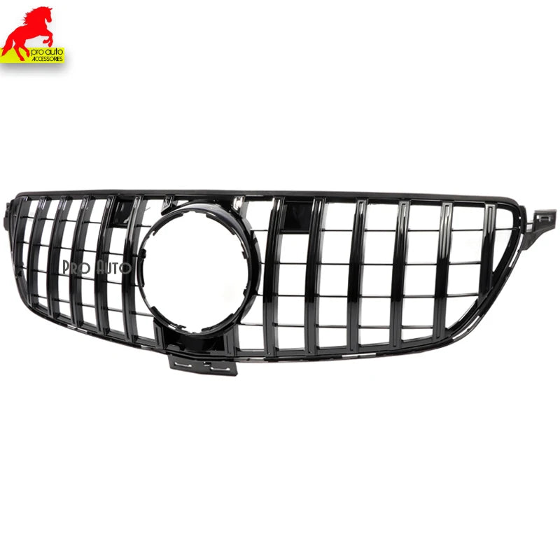 Front Bumper GT Grille Black Silver Grill Replacement for Mercedes GLE Class 2015 - 2018 SUV W166 GLE 350 GLE 400 GLE 43 Grills