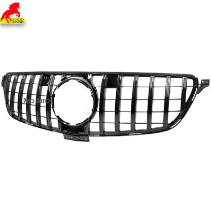 Front Bumper GT Grille Black Silver Grill Replacement for Mercedes GLE Class 2015 - 2018 SUV W166 GLE 350 GLE 400 GLE 43 Grills