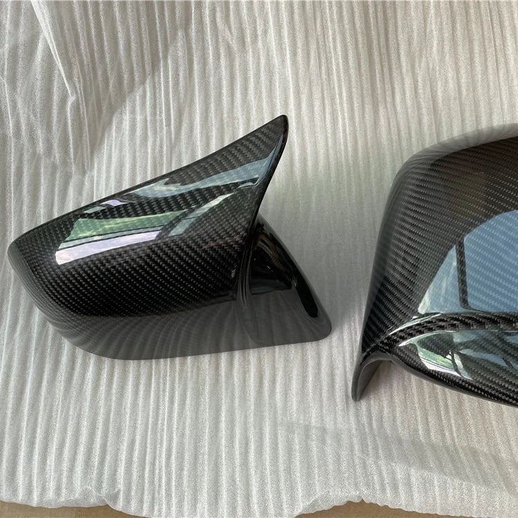 Prepreg Carbon Fiber Wing Side Door Mirror Housing Cover Caps Overlay Sticker Shell 1 Pair for Tesla Model Y Model 3