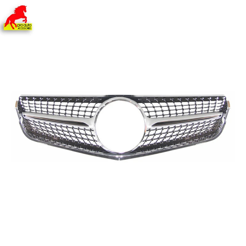 W207 Diamond Front Bumper Grille for Mercedes Benz E Class 2-Door Coupe C207 A207 2010-2013 E250 E300 E350 Grill Without Emblem