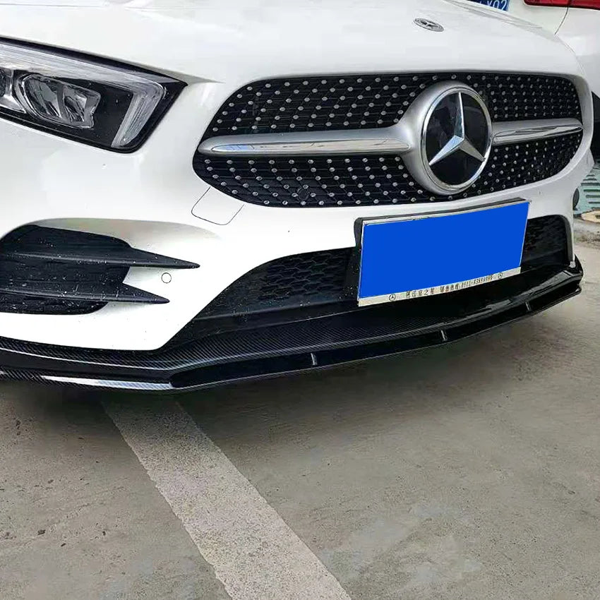 1 Piece Car Front Lower Bumper Lip Spoiler for Mercedes Benz A Class W177 A180 A200 A35 Body Kit Guards Splitter Car Accessories