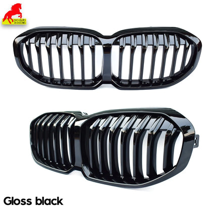 Car Front Kidney Grill Grille for BMW 1 Series 2019-2024 5-Door Hatchback F40 116i 118i 120i 128ti 116d 118d Gloss Black Grilles