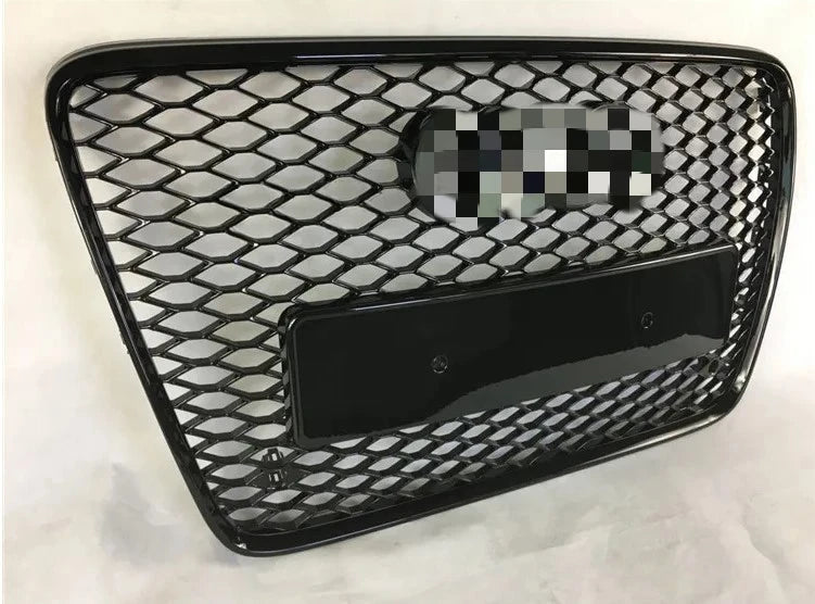 Car Glossy Black Front Bumper Grille Applicable for Audi Old Model Q7 Honeycomb Grill RSQ7 Style 2006-2015 ABS Plastic Grilles