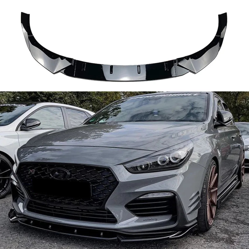 Front Bumper Lip Splitter Spoiler Body Kit Deflector Guards For Hyundai I30N MK3 MK3.5 2017+ Protective Cover Car Accessories