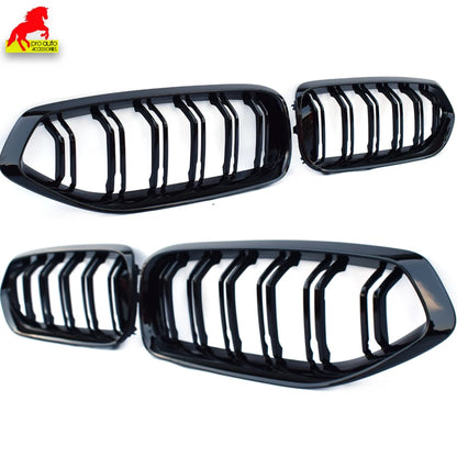 2 Pcs Front Kidney Grill Gloss Black Grille Double Slat for BMW Z4 G29 2019 - 2024 Roadster M40i SDrive 25i Car Style Grills