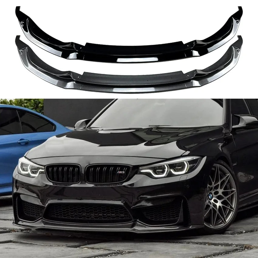 3Pcs Front Bumper Lip Splitter Diffuser Body Kit For BMW 3 Series M3 F80 for BMW 4 Series M4 F82 F83 2015-2020 Car Accessories