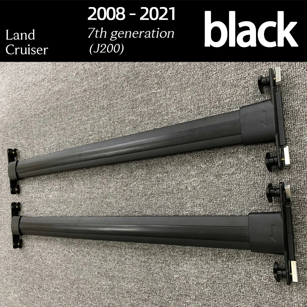 Custom Black Silver Aluminum Alloy Roof Rack Cross Bar Fit for Land Cruiser 7th Generation 2008 - 2021 (J200)