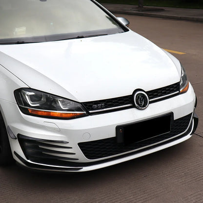 Front Bumper Corner Canards Strip Trim Molding Splitter Protective Cover Car Stickers for Volkswagen VW Golf MK7 GTI 2013-2016