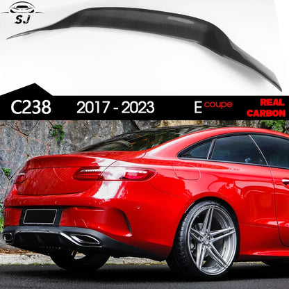 Carbon Fiber Rentech Rear Trunk Spoiler for Mercedes 2017 - 2023 E Class C238 W238 2-Door Coupe E200 E300 E350 E400 E450 E53 AMG