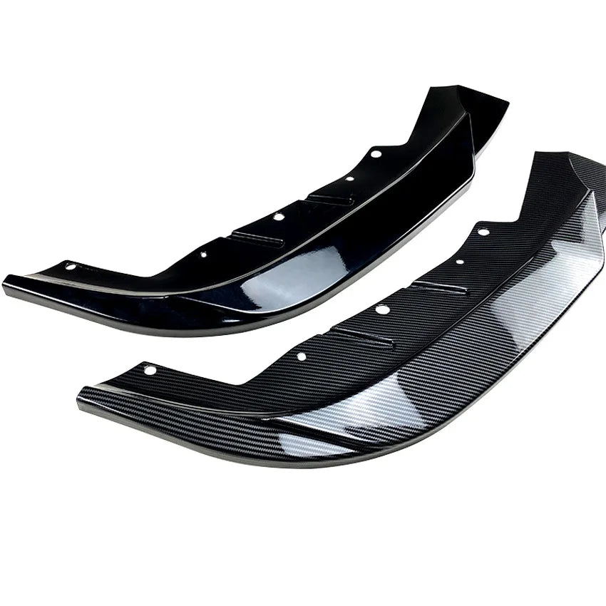 G30 Carbon Fiber & Black Front Bumper Lip Diffuser Spoiler for BMW 5 Series 525i 530i Splitter Canard Body Kit Car Accessories