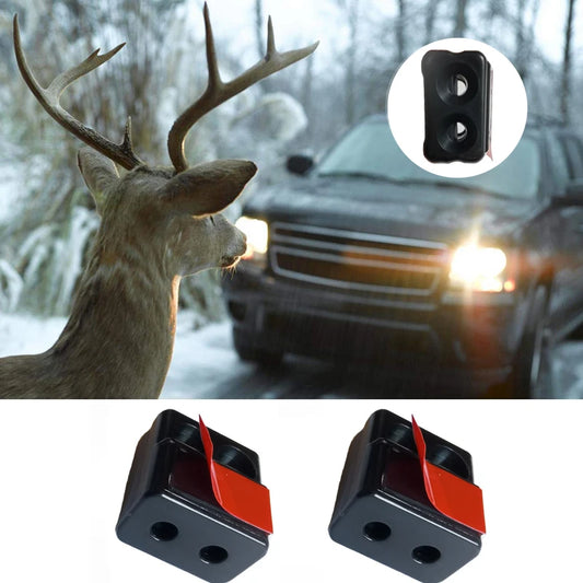 Hot Sale 2Pcs Automotive Animal Bell Car Deer Warning Whistles Black Auto Safety Alert Device Deer Whistle Square Animal Alarm