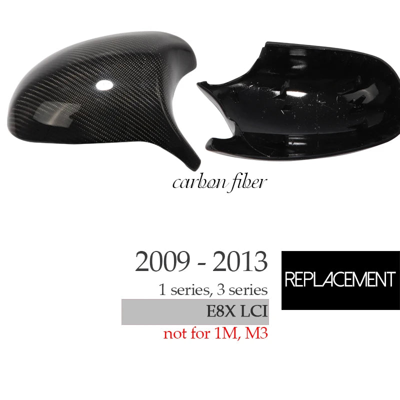 For BMW 1 & 3 Series E8X E9X E87 E82 E81 E88 E90 E91 E92 E93 Pre-LCI & LCI Rear View Side Mirror Cover Carbon Fiber Accessories