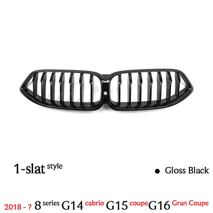 Carbon Fiber Printing Front Kidney Bumper Grille for BMW 2018 - ? 8 Series G14 Convertible G15 Coupe G16 Gran Coupe (Not for M8)