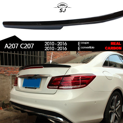 Real Carbon Fiber Trunk Spoiler for Mercedes E Class A207 C207 W207 2-Door Coupe 2010 - 2016 E200 E220 E250 E300 E350 E400 E500