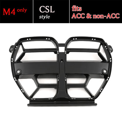 Black Front Bumper Grille for BMW 4 Series M4 2020 - 2025 2 Door G22 G82 Coupe G23 G83 Convertible i4 4 Door G26 Gran Coupe