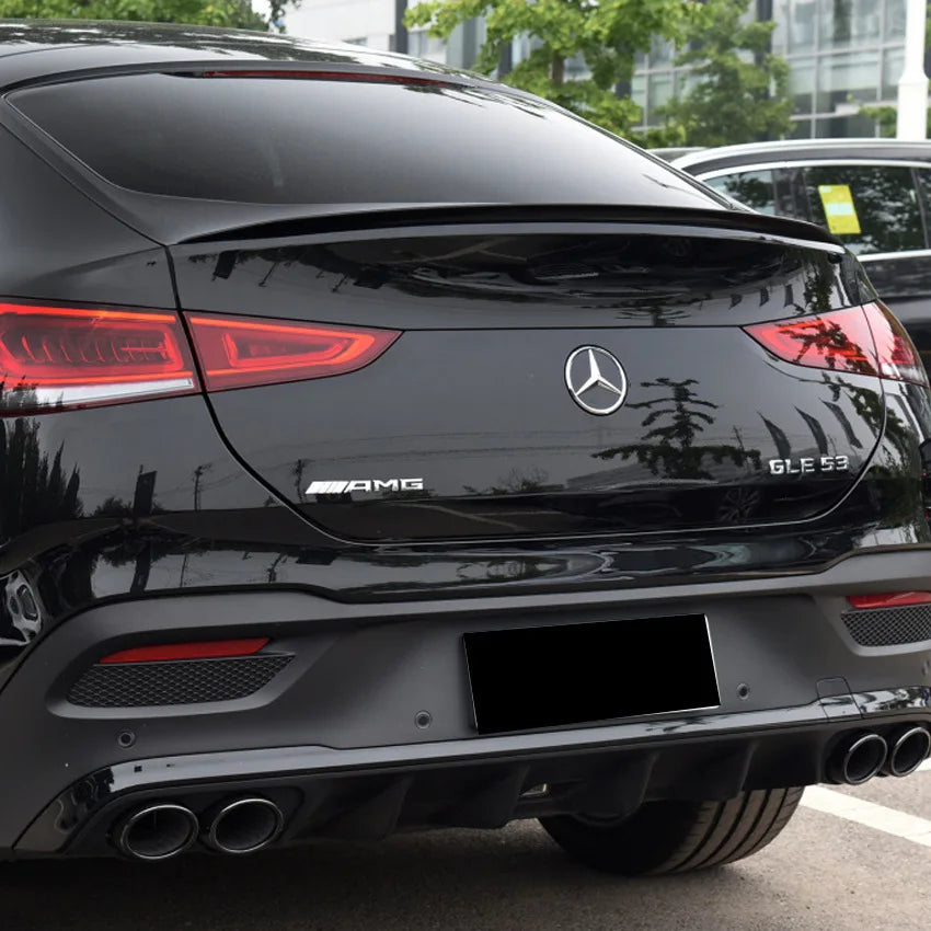 Rear Trunk Lip Boot Wing Spoiler Carbon Look Fit for Mercedes Benz GLE Coupe C167 GLE350 450 GLE53 AMG Slim Spoiler Kit Styling