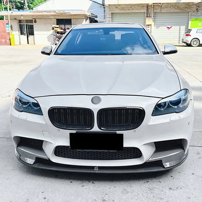 Front Bumper Lip Guard Protector Side Canards Splitter for BMW 5 Series F10 F11 M5 2011-2017 Carbon Look Diffuser Car Styling