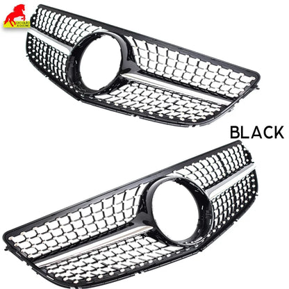 W207 Diamond Front Bumper Grille for Mercedes Benz E Class 2-Door Coupe C207 A207 2014-2016 E250 E300 E350 Car Racing Grills