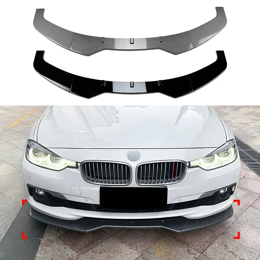 3 PCS Car Front Bumper Lip Splitter Spoiler for BMW 3 Series F30 F31 2013-2019 Ordinary Version Auto Accessories for Vehicles