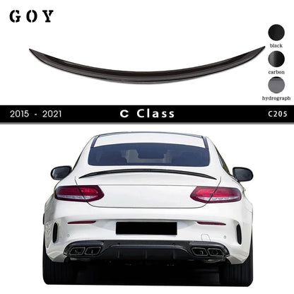 C205 ABS Plastic Gloss Black Rear Deck Spoiler Boot Wing for 2015 - 2020 Mercedes C Class 2-Door Coupe