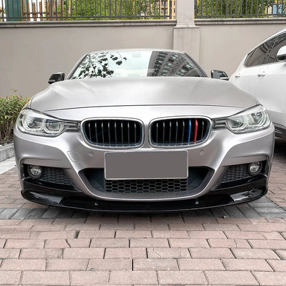 Car Front Bumper Lip Splitter Diffuser Lip Body Kit Spoiler Bumper For BMW 3 Series F30 F31 M-Tech 320i 2013-2019 Black Tuning