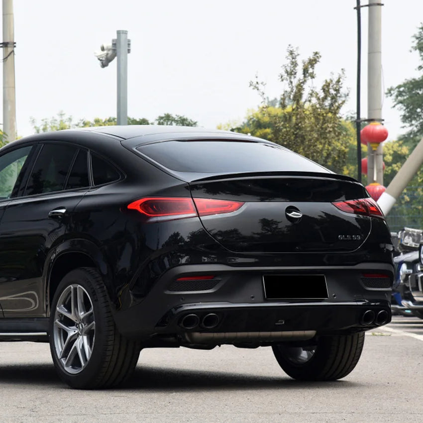 Rear Trunk Lip Boot Wing Spoiler Carbon Look Fit for Mercedes Benz GLE Coupe C167 GLE350 450 GLE53 AMG Slim Spoiler Kit Styling