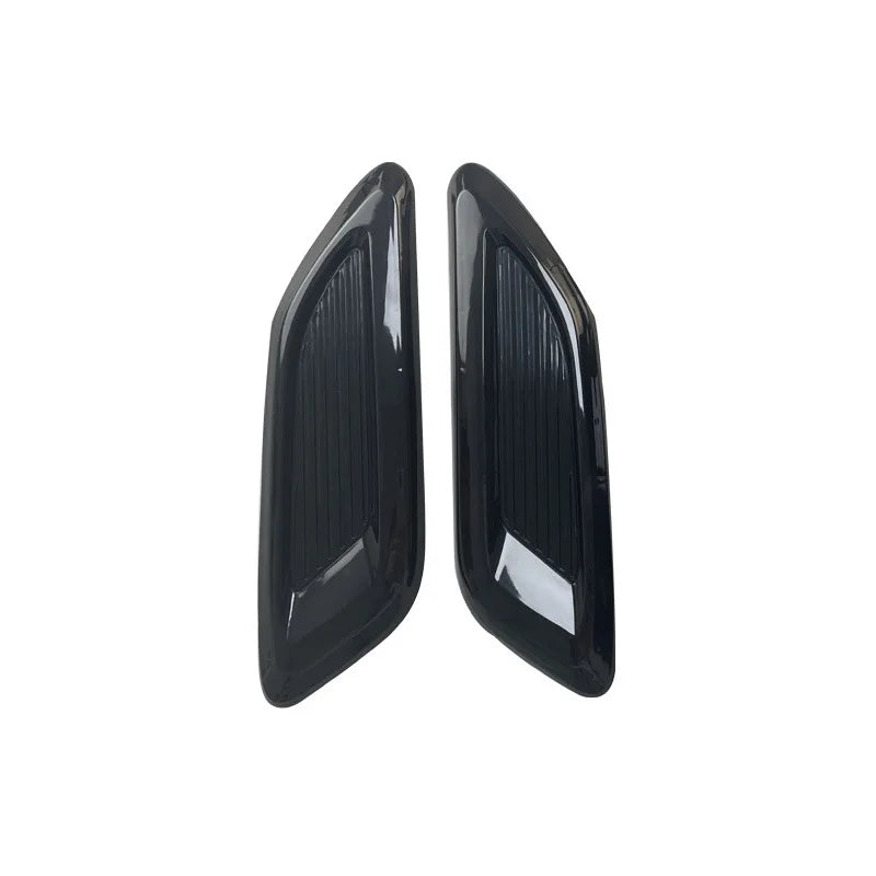 New Universal Car Hood Side Wing Air Outlet Trim Panel Decoration Sticker Bright Black Carbon Fibre Covers Car Styling Exterior