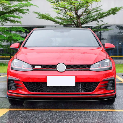 Front Bumper Lip Cover Splitter for Volkswagen VW Golf 7.5 Golf MK7.5 GTI R Rline 2017-2019 Carbon Look Plastic Car Accessories