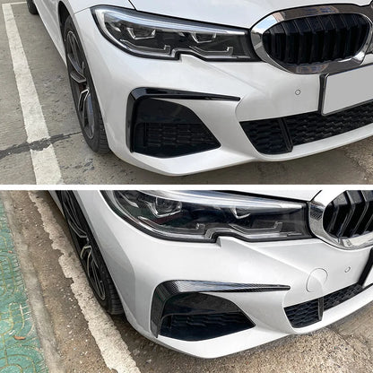 Car Canards Front Bumper for BMW 3 Series G20 M Sport 320i 325i 2019-2022 Spoiler Side Canard Decoration Splitter Cover Trim