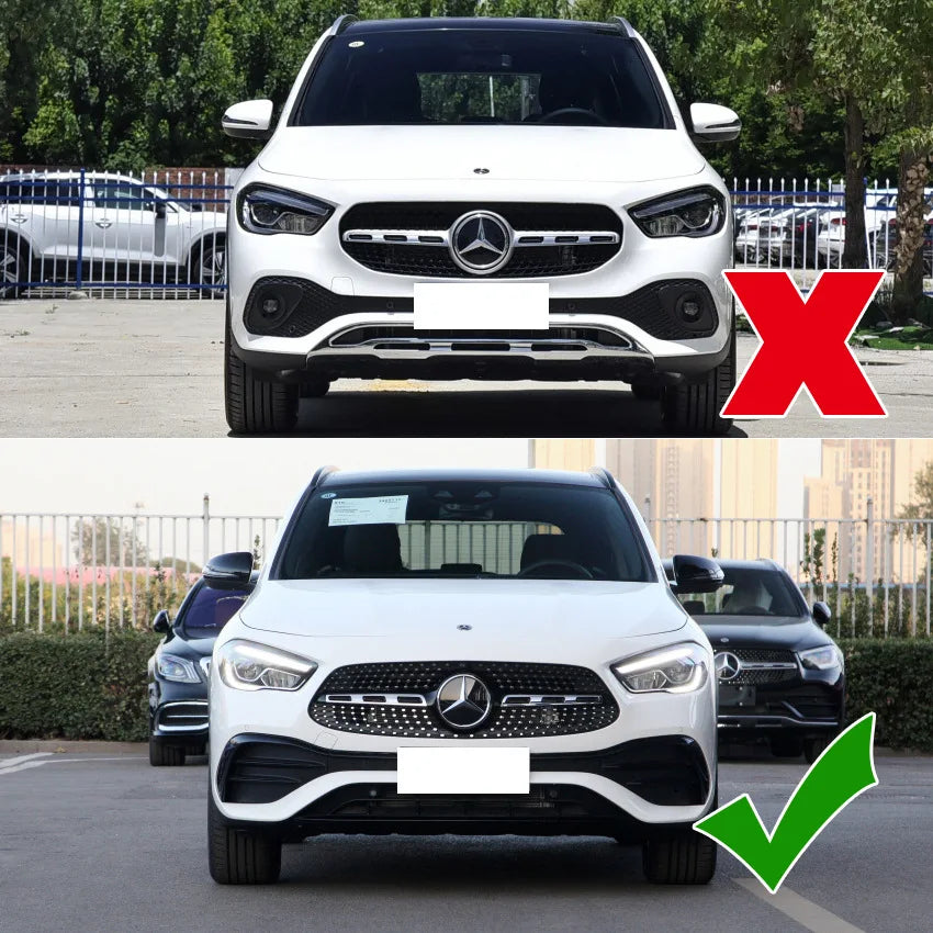 Car Splitter Rear Bumper Diffuser for Mercedes Benz GLA Class H247 GLA180 GLA45 AMGAMG Line 2020+ Back Spoiler Car Styling Black