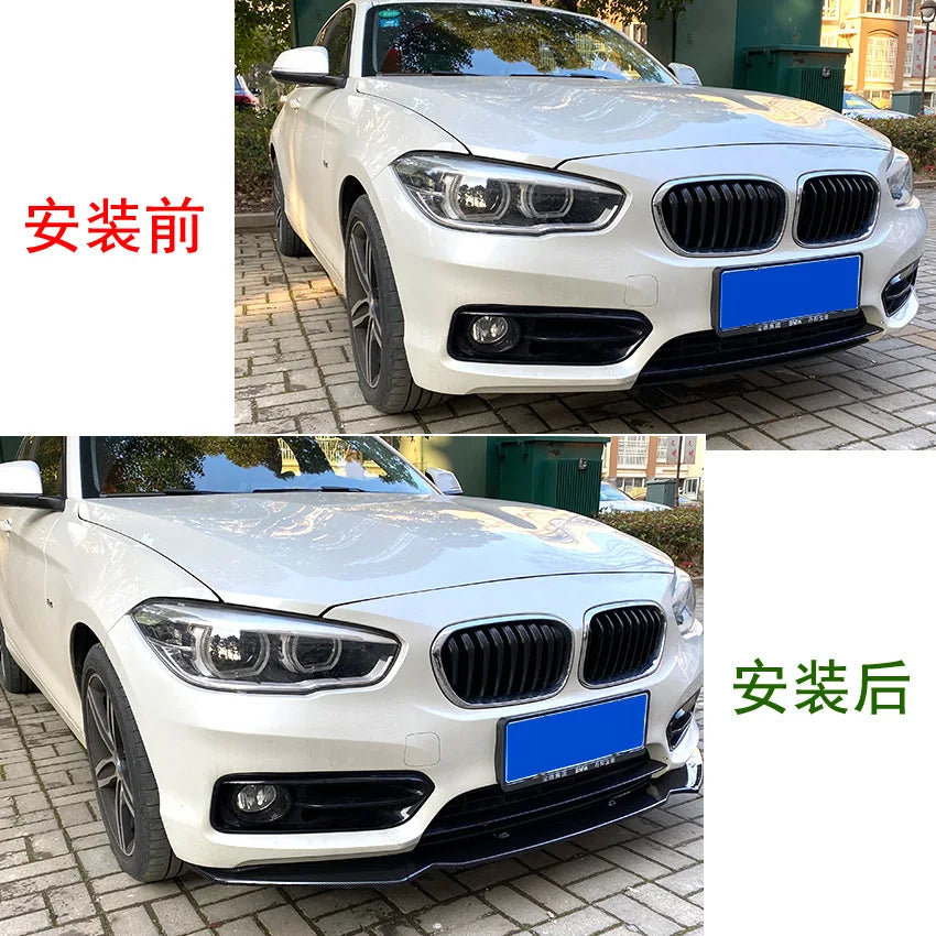 F20 Front Bumper Lip Spoiler Splitter Body Kit Guards For BMW 1 Series F21 116i 118i 120i 2011-2019 Car Accessories Gloss Black