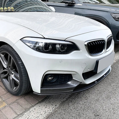 Glossy Black Front Bumper Lip Spoiler Splitter Body Kit Guards For BMW 2 Series F22 F23 M Sport 2015-2019 MP Car Accessories