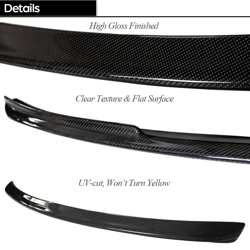 Real Carbon Fiber Trunk Spoiler for Mercedes E Class W211 4-Door Sedan 2003 - 2009 E200 E220 E240 E270 E320 E400 E500 E55 AMG