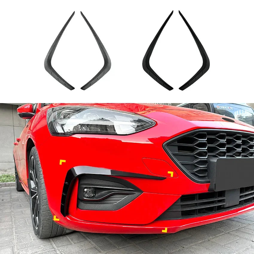 2 Pcs Car Canards Front Bumper for Focus ST Line 2019-2022 Side Air Vent Cover Trim Fog Lamp Grille Car Stickers  Accessories