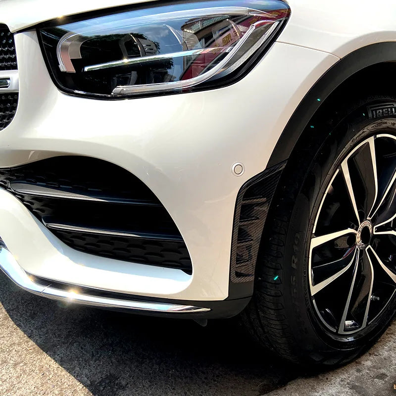 Front Bumper Side Air Vent Cover Trim Splitter for Mercedes-Benz GLC Class GLC260 GLC300 2020+ Car Side Spoiler Sticker Cover