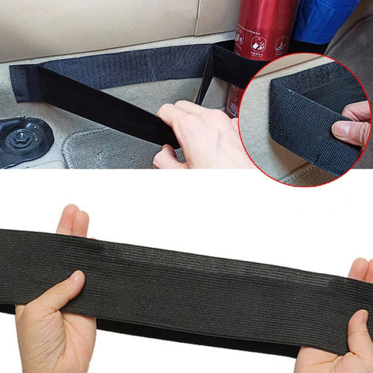 Black Universal Binding Belt Car Trunk Storage Fixed Belts Elastic Tape Organizer Fire Extinguisher Fixing Auto Interior Tapes