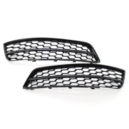 2 Pcs Honeycomb Mesh Front Fog Light Grill Trim Frame Fog Lamp Grille Cover for Audi A3 2009-2013 ABS Plastic Car Accessories