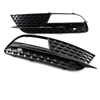 2 Pcs Front Bumper Fog Light Lower Grille Front Fog Light Cover Replacement for AUDI A5 2012-2016 Glossy Black Car Accessories