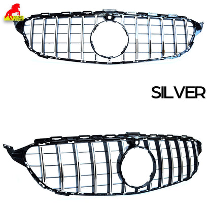 W205 Front Bumper GT Grill for Mercedes Benz C Class S205 A205 C205 2018-2020 C200 C250 C300 C350 C400 C450 C43 AMG Car Grille