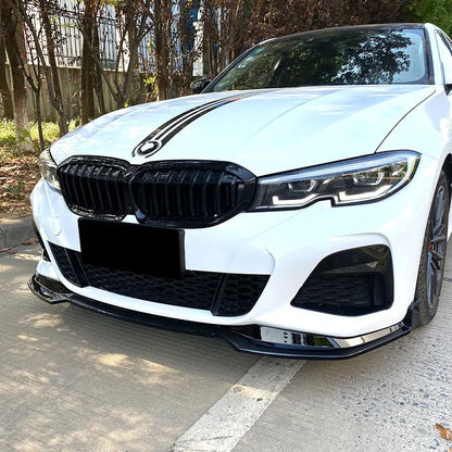 G20 Front Bumper Lip Spoiler Splitter Body Kit Guards For BMW Series 3 G20 M Pack 2019-2022 320i 330i MP Style Car Accessories