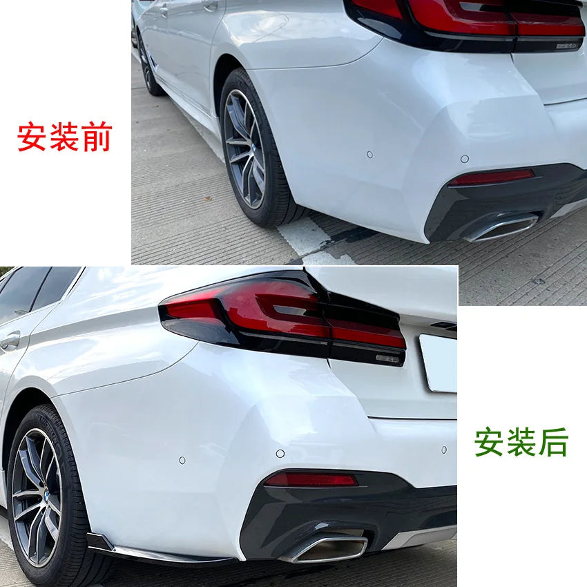 Rear Bumper Canard  Side Splitters Diffuser Side Spoiler Cover for BMW 5 Series G30 M-Tech 525i 530i 540i 2017+ Car Accessories